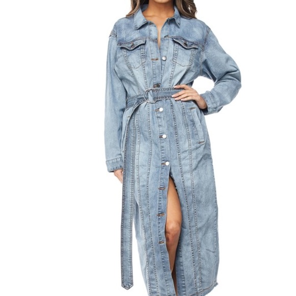 Dresses & Skirts - ***LAST ONE*** ONLY SMALL LEFT! Denim Trench Coat Dress